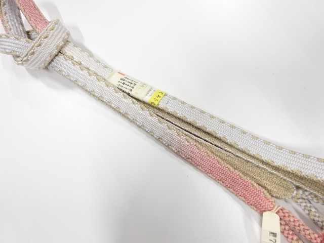 未使用品　正絹　撚り房　手組帯締め